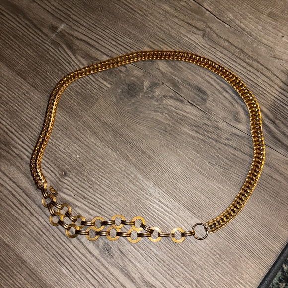 Vintage Yves Saint Laurent gold chain belt